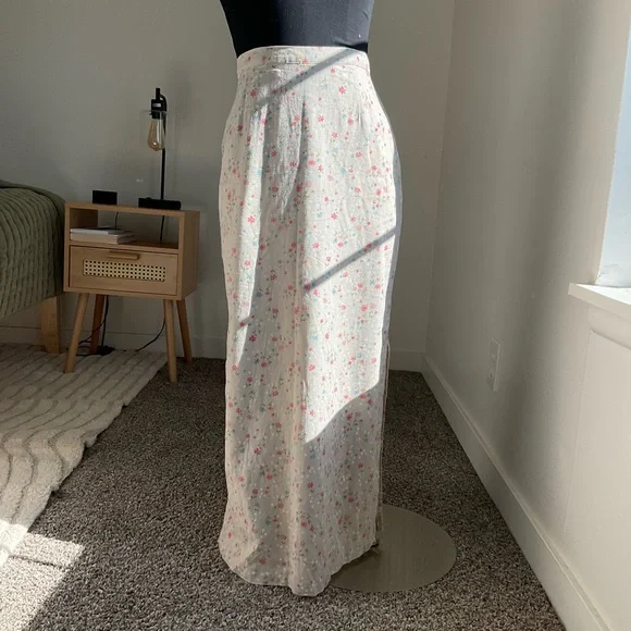 Vintage Y2K Christopher & Banks Cottage Floral Maxi Skirt Size 10 - Picture 2 of 8